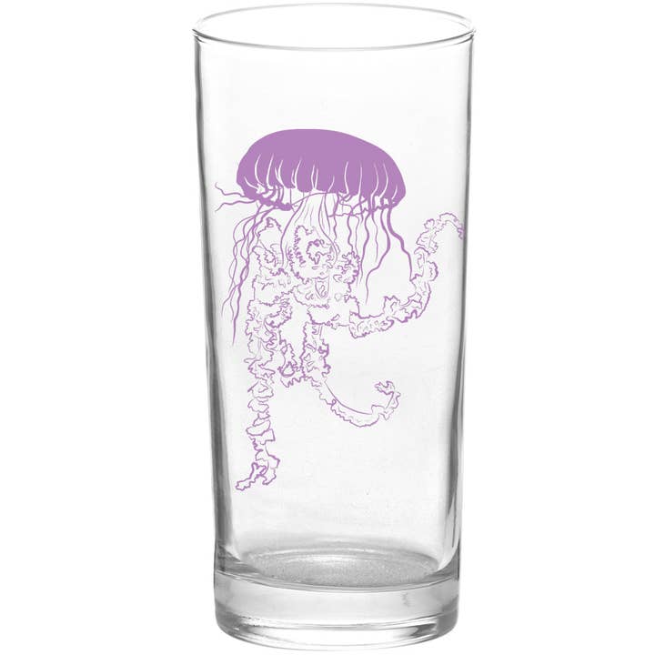 Jellyfish Series Color- Vogue 15oz Highball Collins Glass for wholesale by Salty Raven Glassware