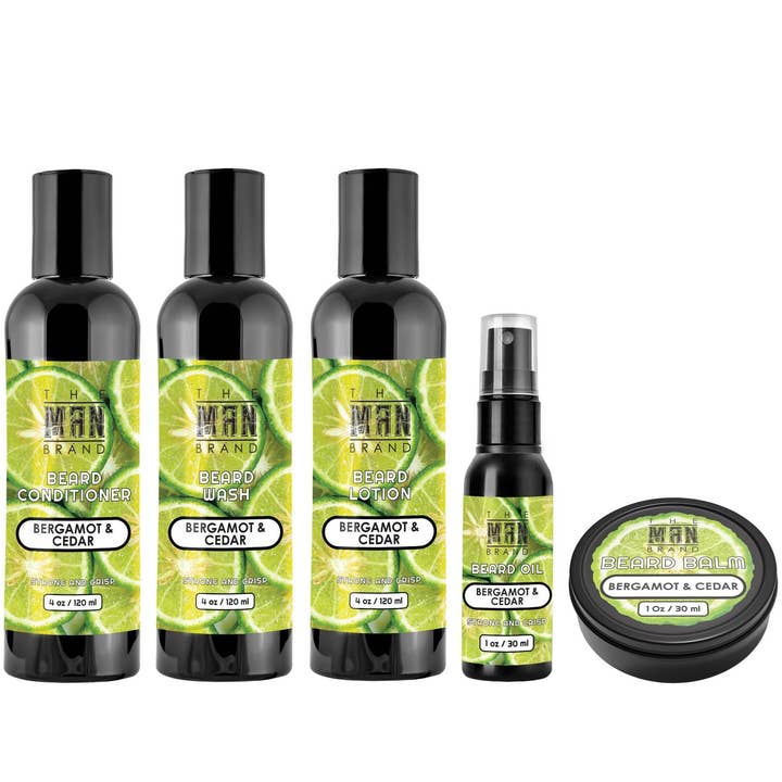 The Man Brand - Wholesale Beard Styling Product - Bergamot and Cedar Ultimate Beard Kit1