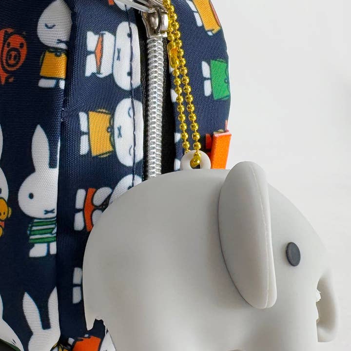 LASR - Wholesale Keychain - Women's - Miffy Elephant Terry Rubber Mascot Keychain 2.0 in Grey1