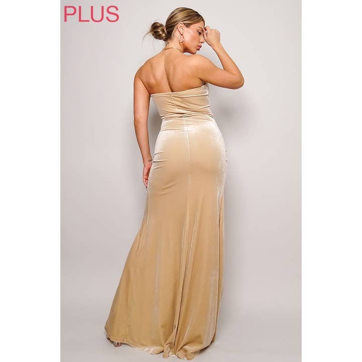 CEFIAN FASHION - Wholesale Gown - Women's - PLUS ALL YOURS SWEETHEART MAXI VELVET DRESS9