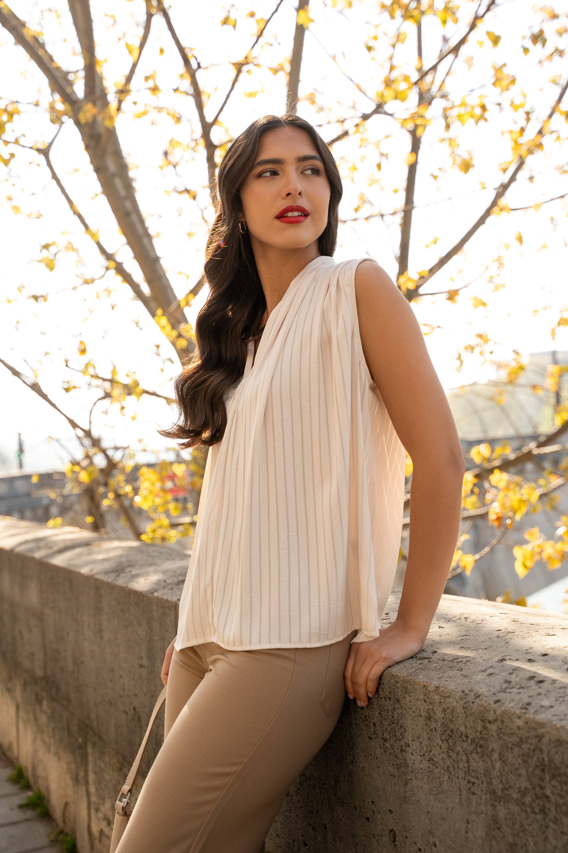 LULUMARY - Wholesale Blouse - Women's - Draped Top H713