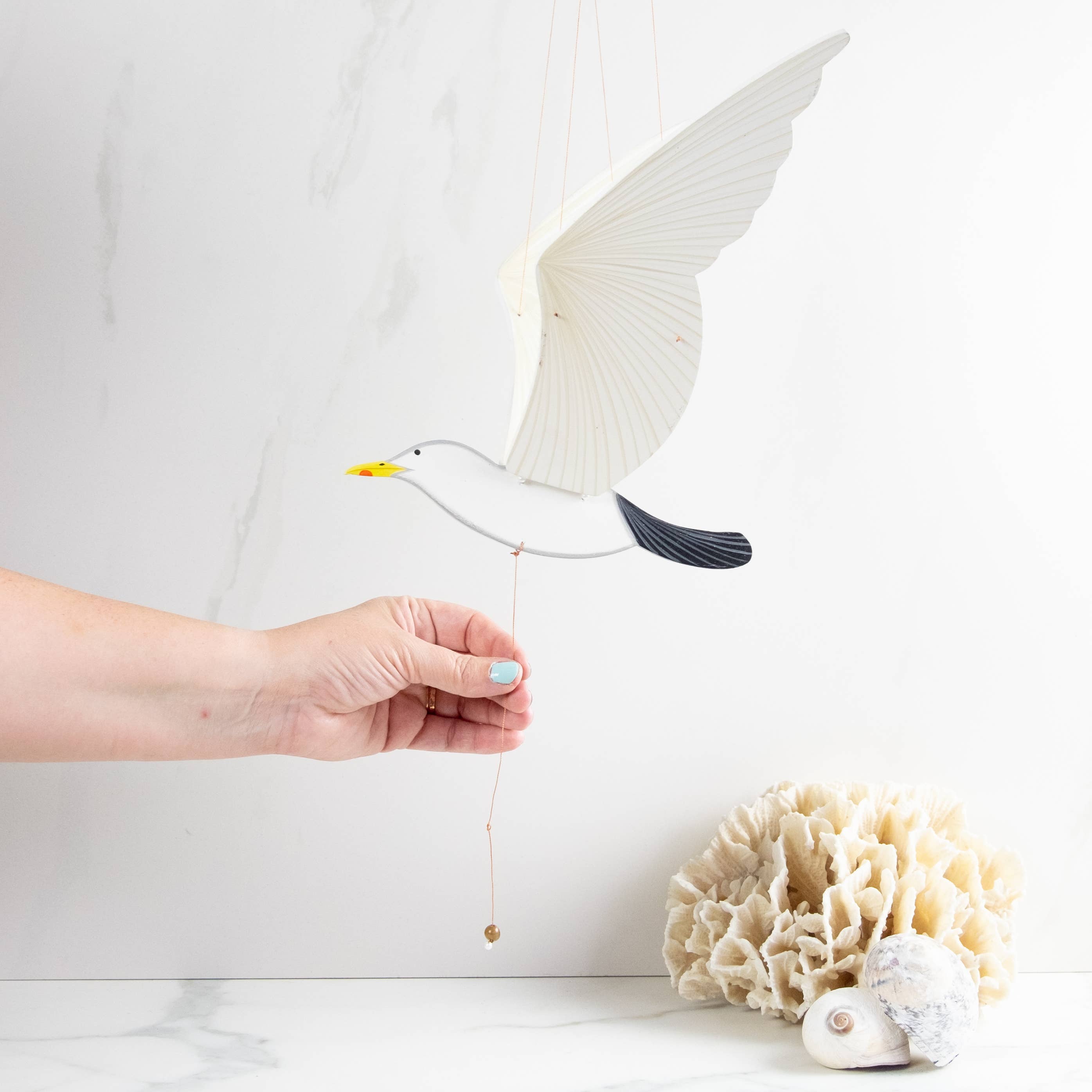Tulia's Artisan Gallery - Wholesale Mobile - Seagull Flying Bird Mobile1