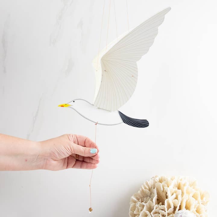 Tulia's Artisan Gallery - Wholesale Mobile - Seagull Flying Bird Mobile1