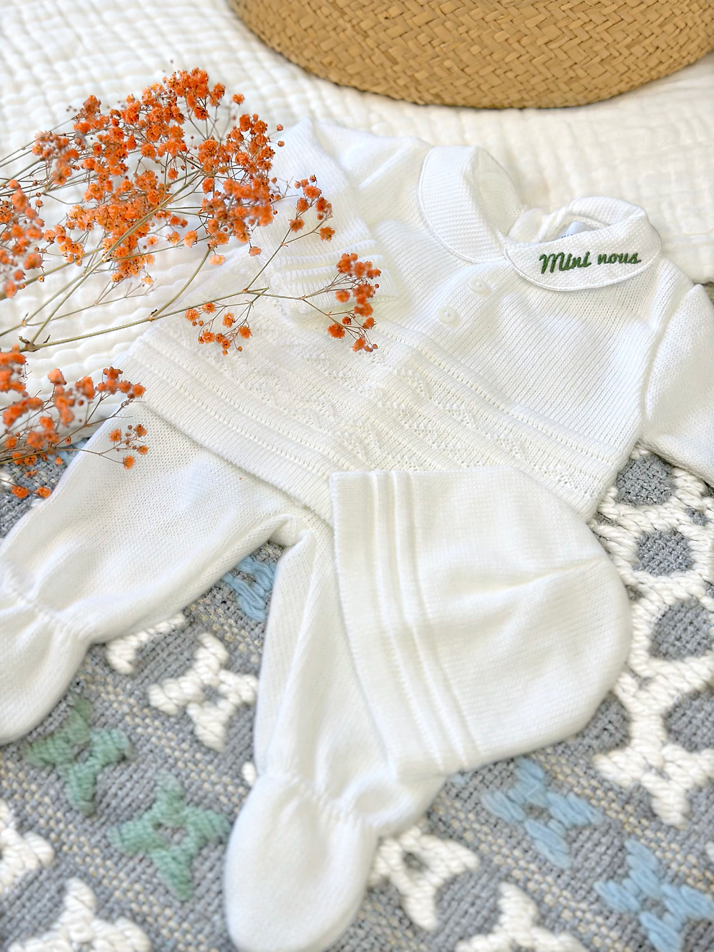 Maison Pioline - Wholesale Clothing Set - Baby - 3 pcs newborn layette / Newborn Layette white 3pcs1