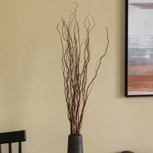 Tall Faux Pampas 44 with 18 Branches Per Stem Midnight Black