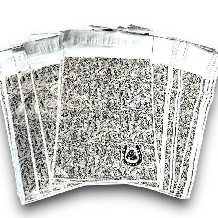Western Linens - Wholesale Stapler - Floral Western Poly Shipping Bag