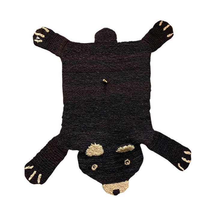 Alfombra de oso de lana hilada a mano para venta al por mayor de The Jacaranda Collective