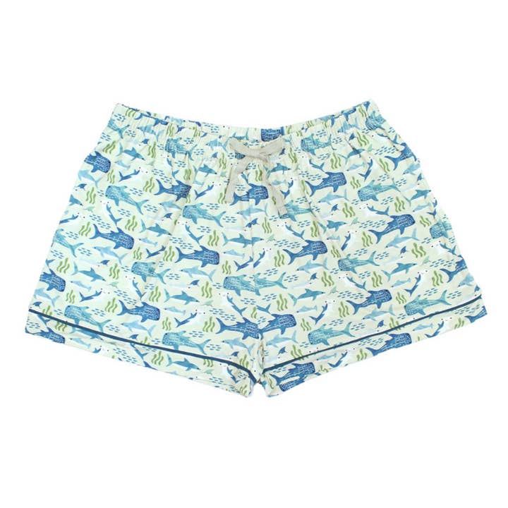Pantalones cortos de pijama de bambú Shark Friends para mujer para venta al por mayor de Emerson and Friends