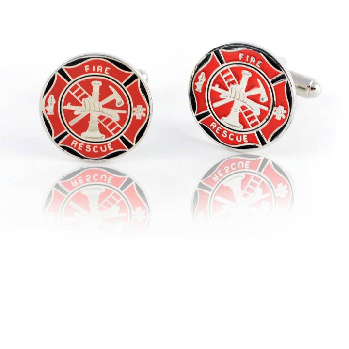 Firemen's Shield Manchetknopen voor wholesale door Cufflinks Depot