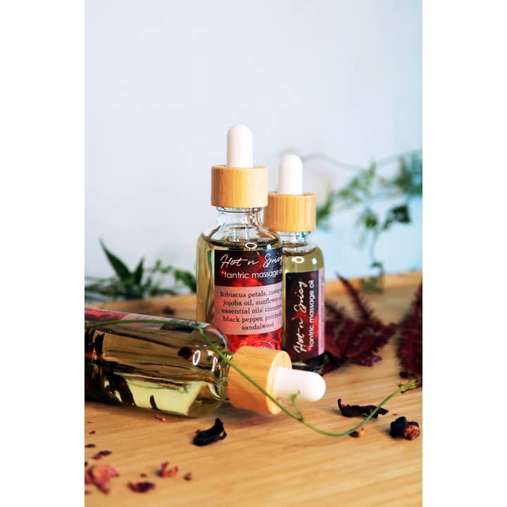 Ayamani Naturals - Venta al por mayor Aceite/gel de masaje - Aceite de Masaje Tántrico Picante y Caliente con Aceites Esenciales7