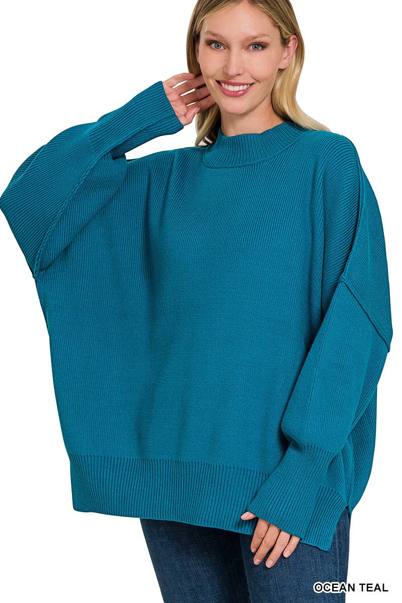 Vanilla Monkey - Wholesale Knit Sweater - Women's - Side Slit Oversized Sweater6