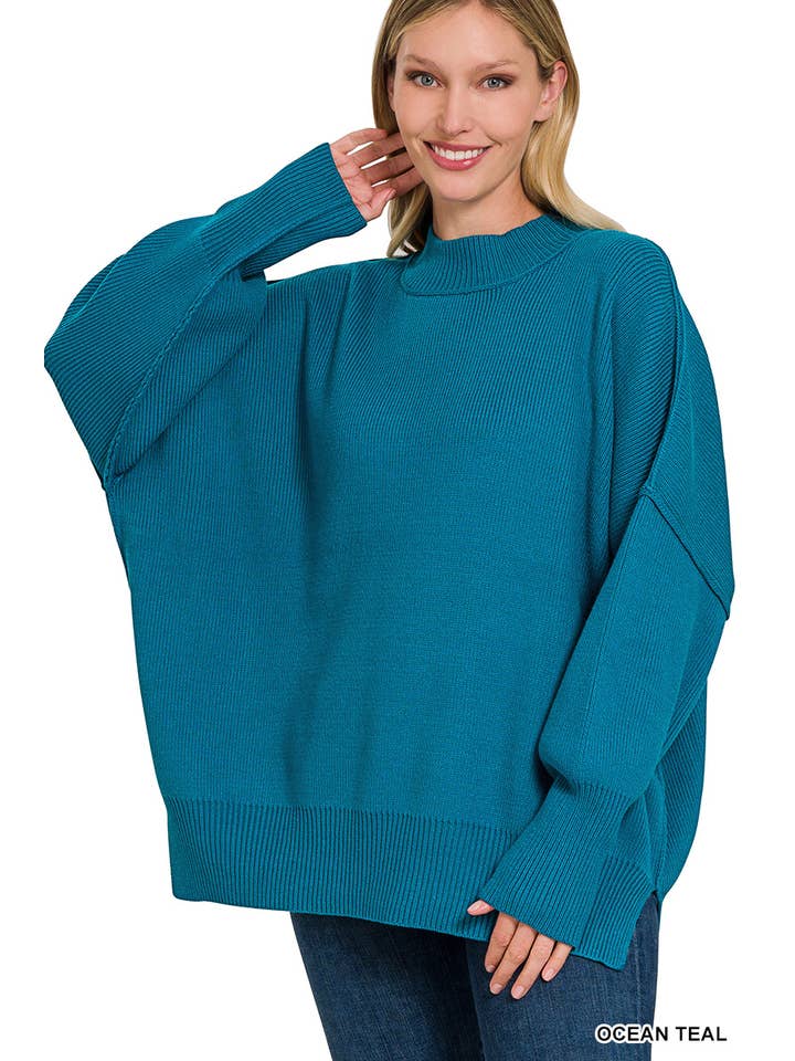 Vanilla Monkey - Wholesale Knit Sweater - Women's - Side Slit Oversized Sweater6