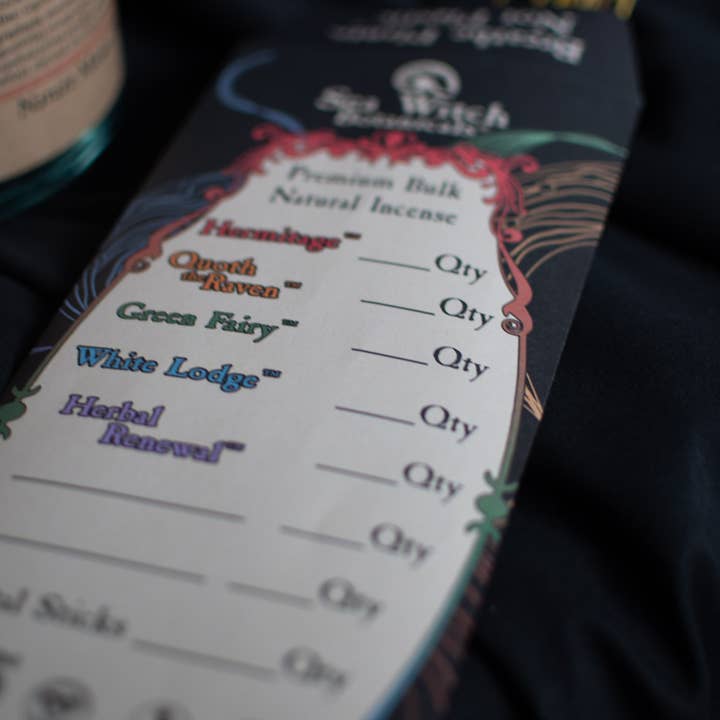 Sea Witch Botanicals - Vendita all'ingrosso Incensi - Incenso all'ingrosso - Buste con marchio (quantità 100)1