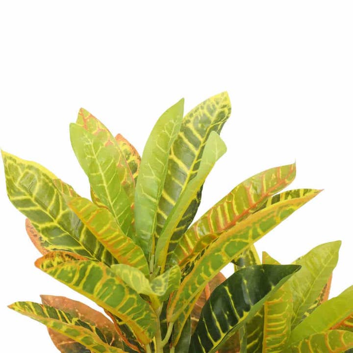 Designer Plants AU - Wholesale Artificial Plant - Artificial Potted Flaming Zebra (Codiaeum variegatum / crotons) 55cm2