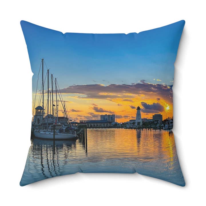 „Blå solnedgang“ Gulfport, MS fotopude for engroshandel hos Carper Creative Co.