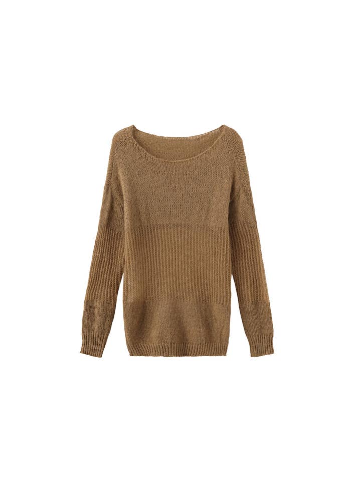 CUBIC - Wholesale Knit Sweater - Women's - Off The Shoulder Stacked Long Sleeved Sweater
