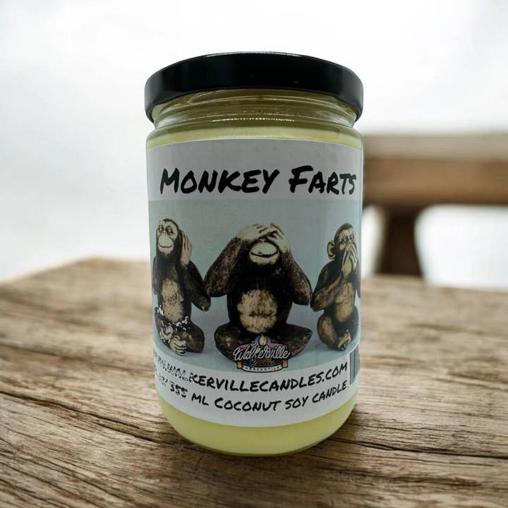 Walkerville Candles - Wholesale Jar/filled candle - Monkey Farts Eco-friendly 12 oz Coconut Soy Candle3
