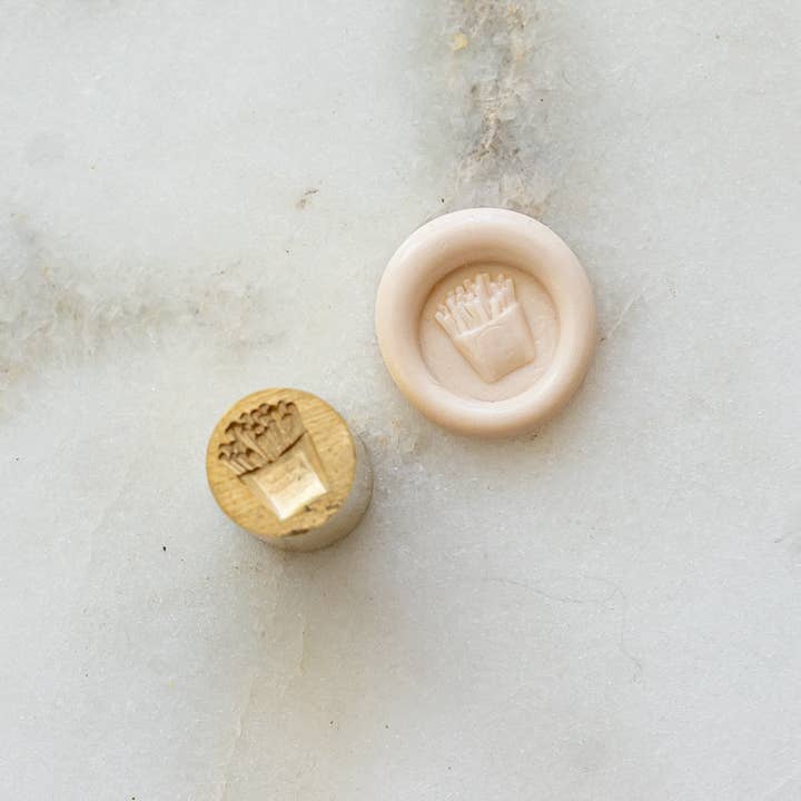 Written Word Calligraphy - Wholesale Rubber/decorative stamp - French Fries 9mm Mini Wax Seal Head2