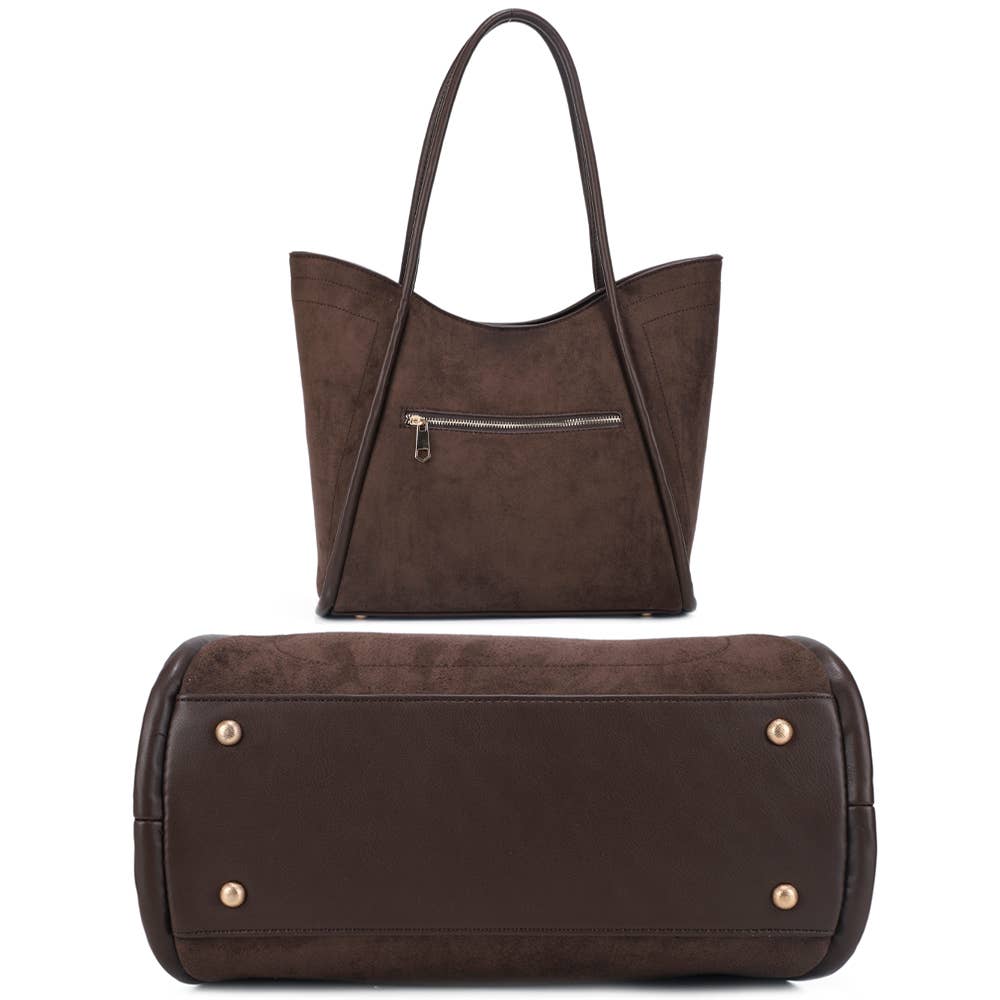 JOIA ACCESSORIES – wholesale Bärkasse - Dam – 2I1 STRUKTURERAD AXELVÄSKA MED CLUTCHSET, SJ 60119 SET2