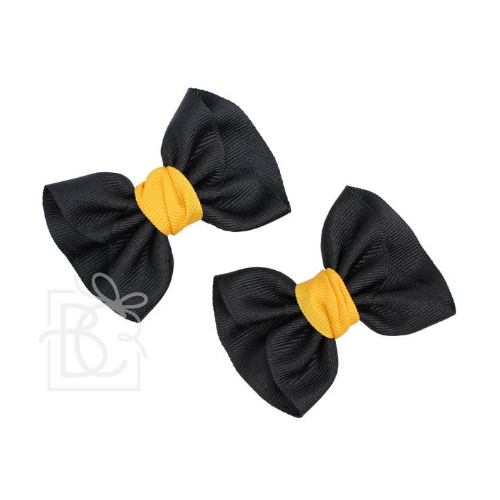 Paquete de 2 unidades: lazo pequeño con forma de Ana, clip, lazo negro y nudo en oro amarillo para venta al por mayor de Beyond Creations, LLC