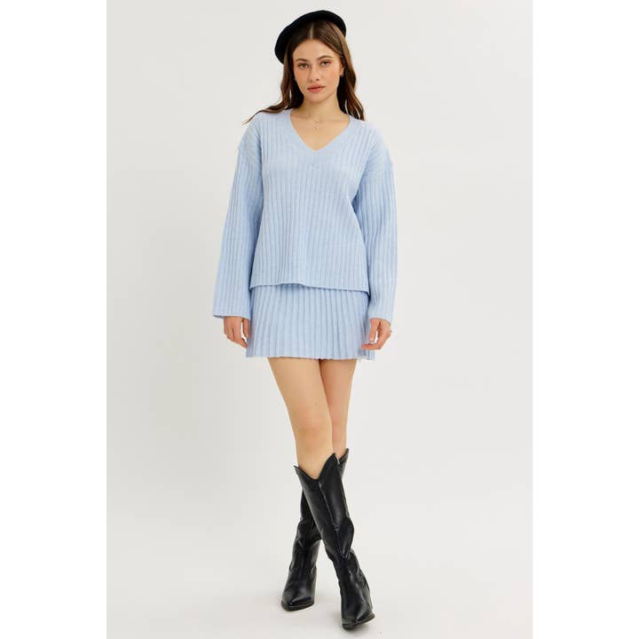 idem ditto - Wholesale Skirt - Women's - FLIRTY ESSENTIAL PLEATED SWEATER MINI SKIRT20