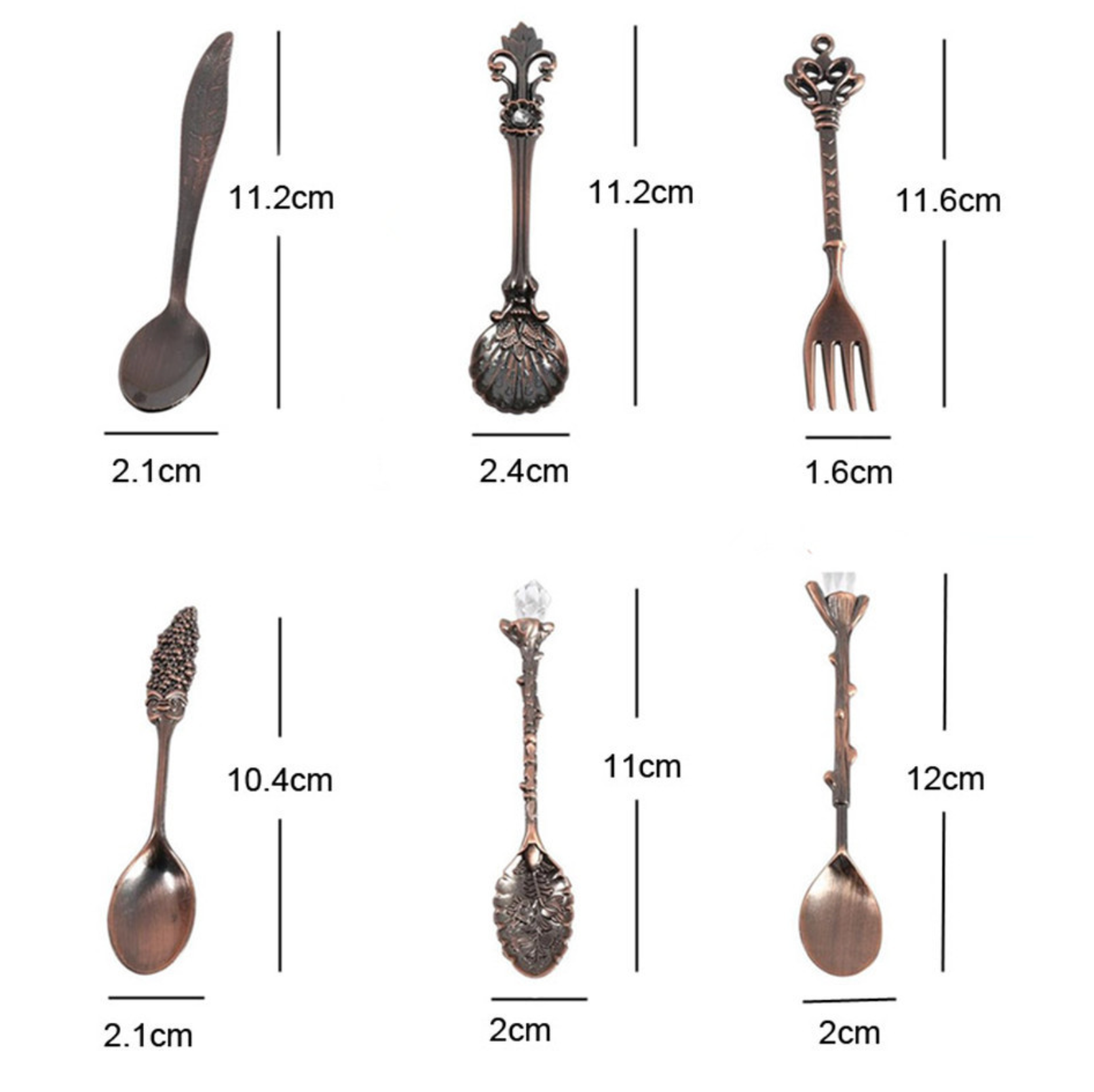 Homerely (We Cover All Import Duties) - Wholesale Table spoon (cutlery) - 6pcs Vintage Spoons Fork Set5
