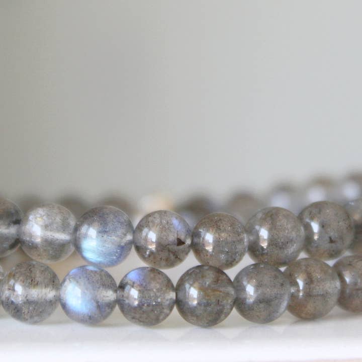 Labradoriet stretcharmband, Blue Flash, stapelarmband voor wholesale door Blue Soul Designs