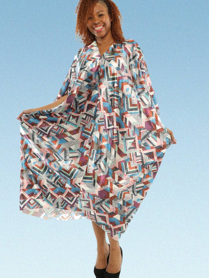 Women's Comfy Feel luxurious Satin Kaftan - One Size for wholesale by KaraChic