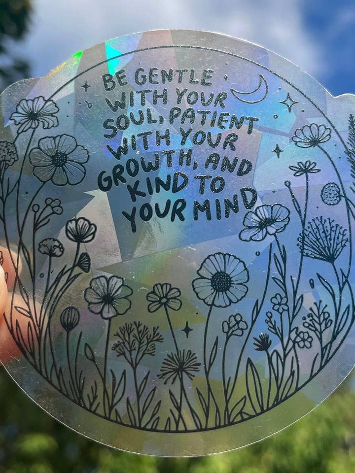 Wildflower Suncatcher Vinyl Decal Rainbowmaker Cling for wholesale by TTN Stickers