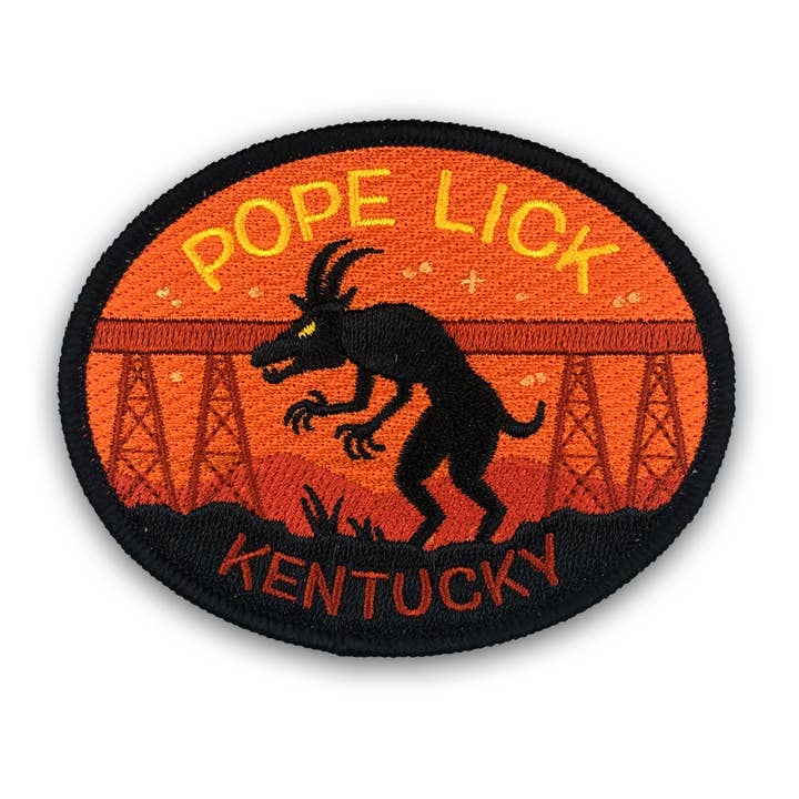 Pope Lick, Kentucky Travel Patch for wholesale by Monsterologist