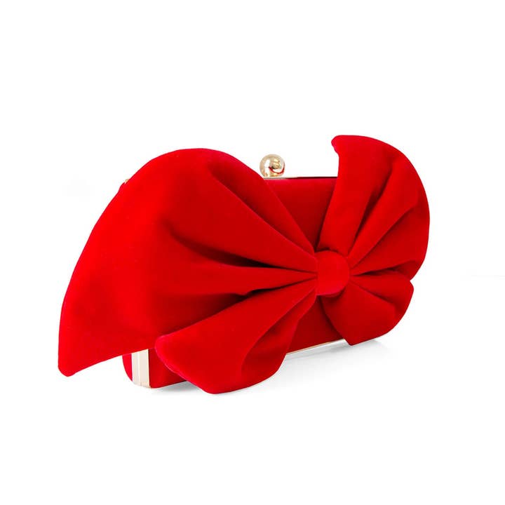 Sienna Jones - Wholesale Clutch Bag - Women's - Limited Edition Bow Clutch - Red