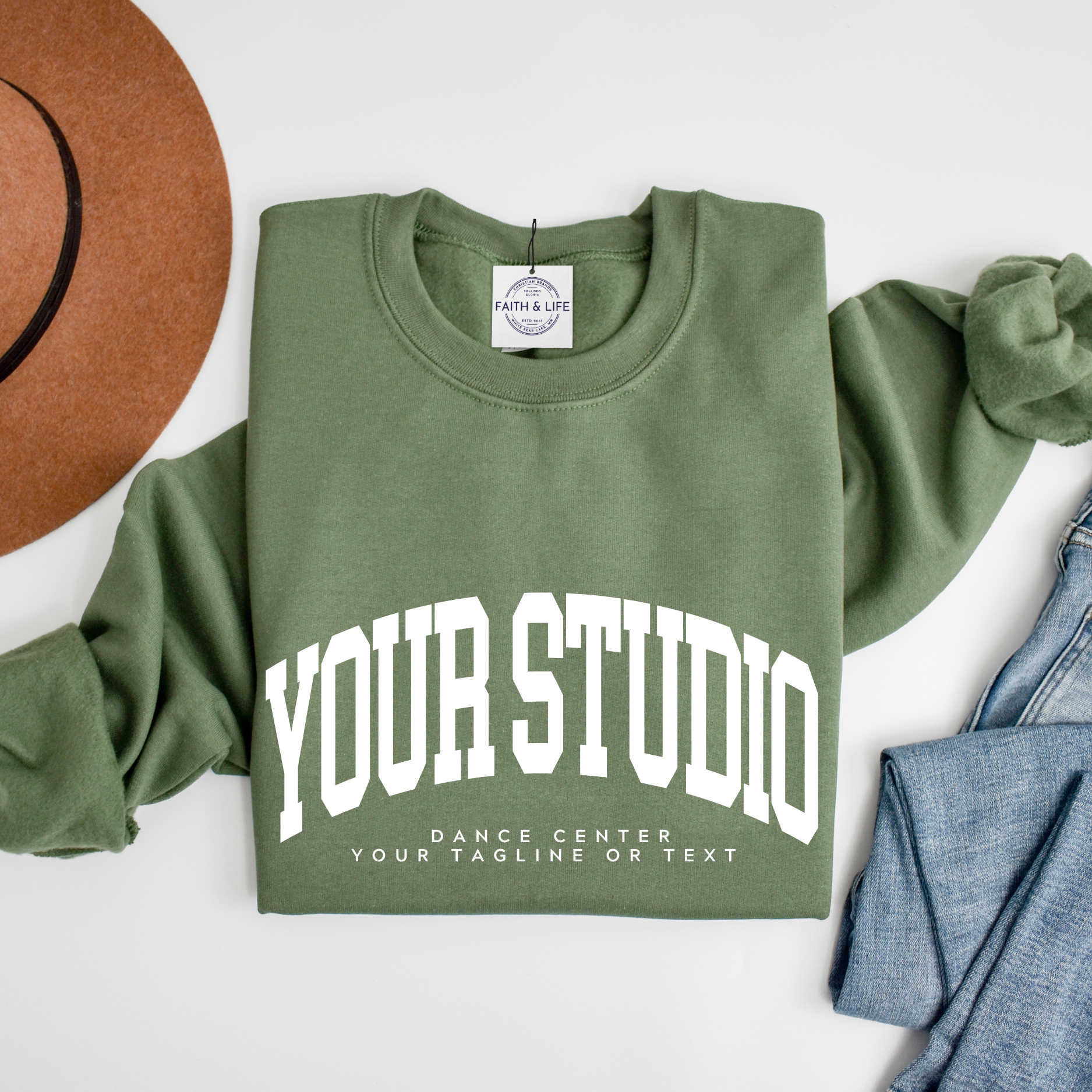 Faith & Life Christian Brands - Wholesale Sweatshirt - Women's - Custom Dance Studio or Ballet Company Crewneck Sweatshirt14