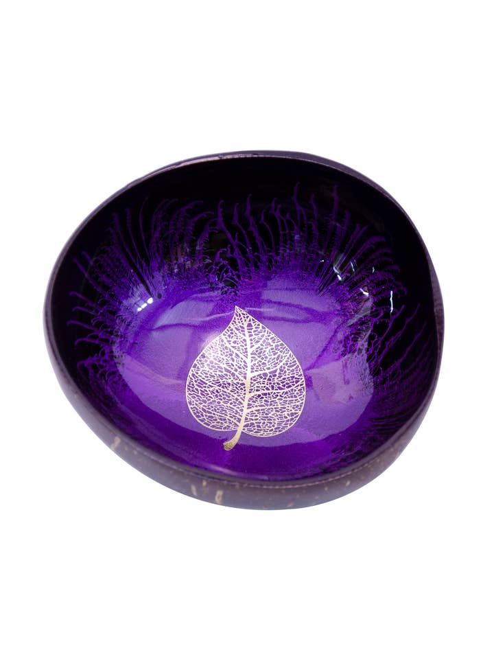 Coconut Bowl With Gold Leaf Design for wholesale by Namaste