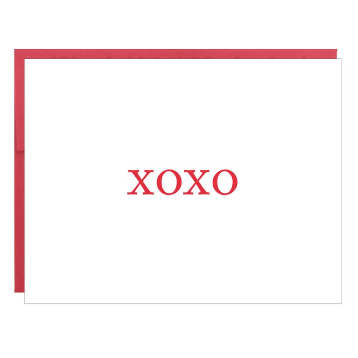 XOXO Carte de vœux Letterpress pour la vente par Idea Chic