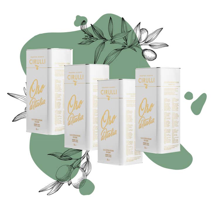 Olio Cirulli – Großhandel Olivenöl – 4 Dosen EVO-Öl • 4 x 3 Liter