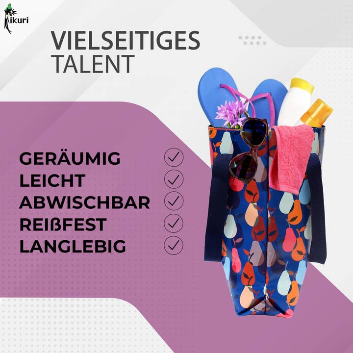 Ikuri - Wholesale Grocery/Shopping Bag - Shopper bag made of tarpaulin - Tote bag Peras blue2