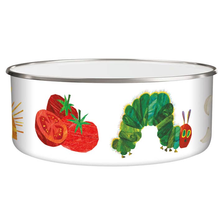 Tigela de Esmalte da Lagarta Muito Comilona por atacado de Robert Frederick Ltd