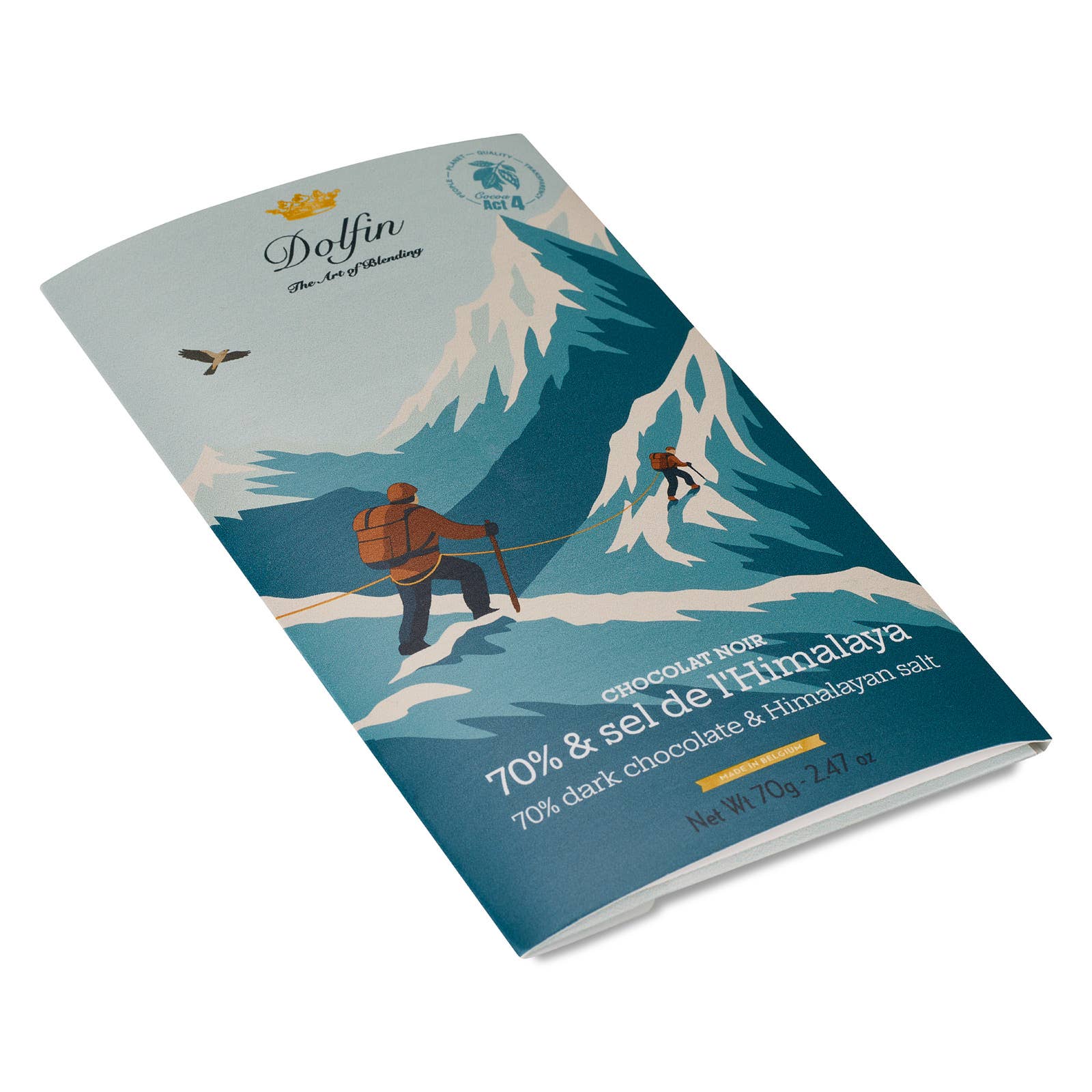 Dolfin - Wholesale Chocolate Bar - Vintage Winter Collection - Black 70% & Himalayan Salt1