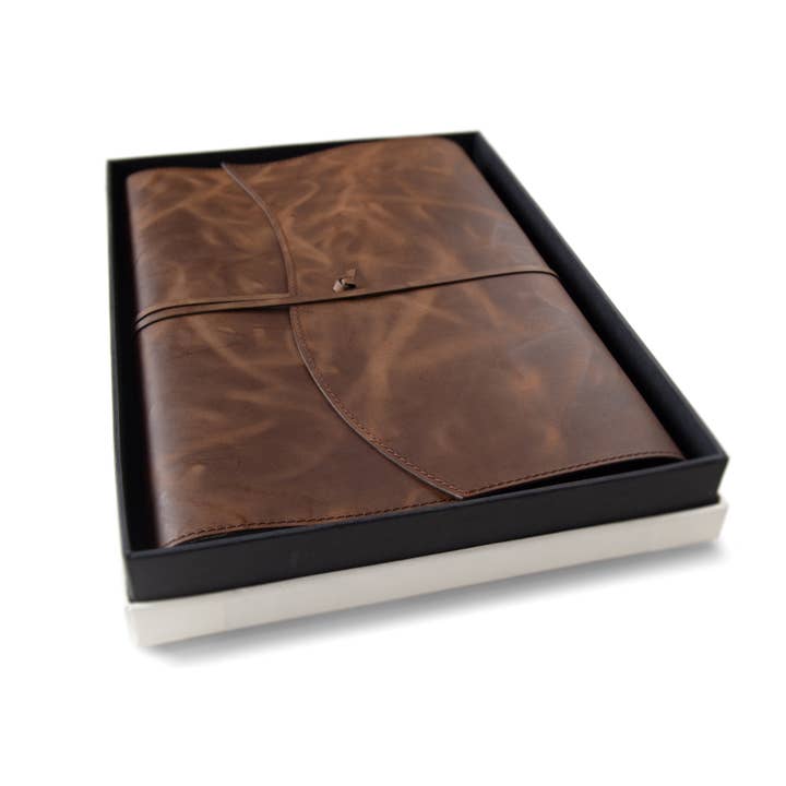 Revista Recarregável LEATHERKIND Viaggio A4 por atacado de Creatico