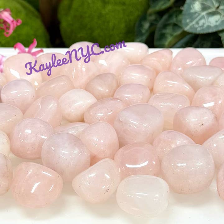KayleeNYC - Wholesale Spiritual Stone/Crystal - Wholesale Lot 2 lbs Natural Rose Quartz tumble Stone2