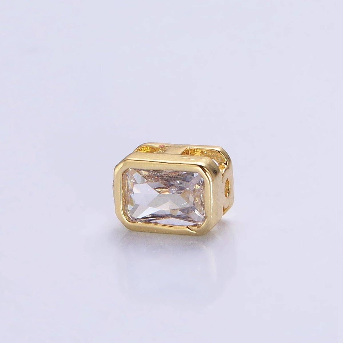 Aim Eternal - Wholesale Individual Charm/Pendant - Mini Rectangle Bead Spacer CZ Micro Pave Geometric Spacer Bead Connector Charm B-435 B-438 B-439 B-445 B-454 B-455 B-6744