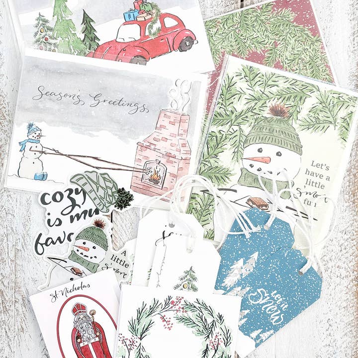 The Painted Pen - Wholesale Christmas Card - Holiday Themed Christmas Card Starter Pack