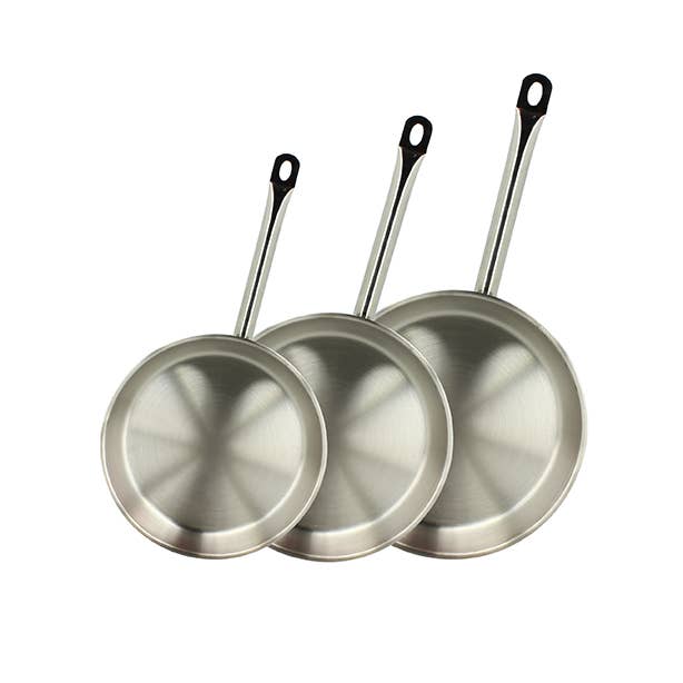 Menastyl - Wholesale Cookware Set - Set of 3 PROFESSIONAL 24/28/30cm stainless steel frying pans0