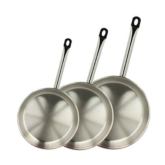 Menastyl - Wholesale Cookware Set - Set of 3 PROFESSIONAL 24/28/30cm stainless steel frying pans0