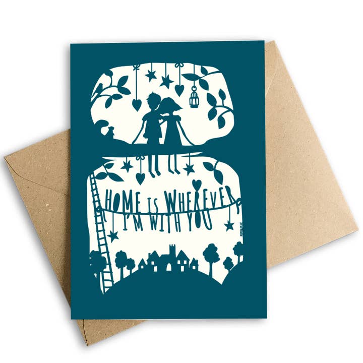 Carte Home Is You I 'm with You pour la vente par Cloud Cuckoo Design