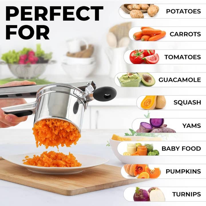 Zulay Kitchen - Wholesale Kitchen Tool/Gadget - Large 13.5oz Potato Ricer Stainless Steel