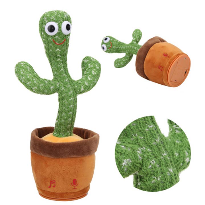 BARSUPPLY - Wholesale Musical Toy - Kids & Baby - Dancing Cactus Mimicking Toy, USB Rechargeable, 120 Songs