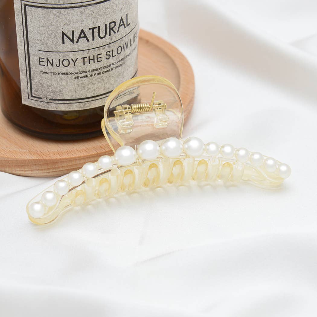 TheDivaSoap – wholesale Hair clip – Women’s – Elegant Pearl Acrylic Hair Claw Clip4