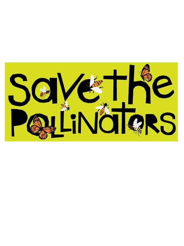 Adesivo per paraurti Save the Pollinators per la vendita all'ingrosso da parte di Glad Dog Cards