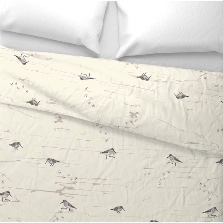 Sandpiper Duvet for wholesale by Fox & Willow Design Studio